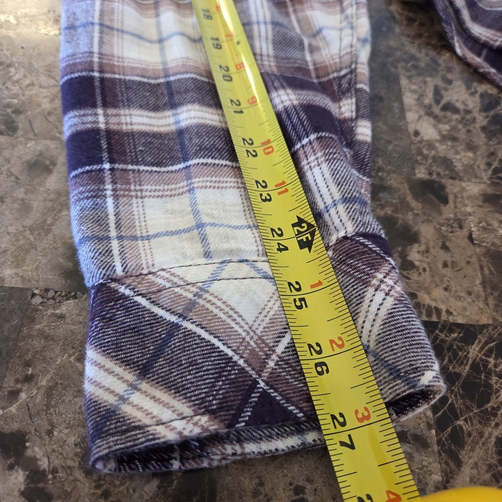 Quicksilver Shirt Mens XXL Purple Plaid Flannel 100% cotton Soft NWT casual - Picture 8 of 13
